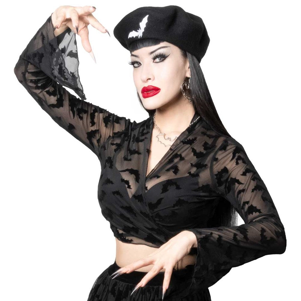 Bat Mesh Tie Top